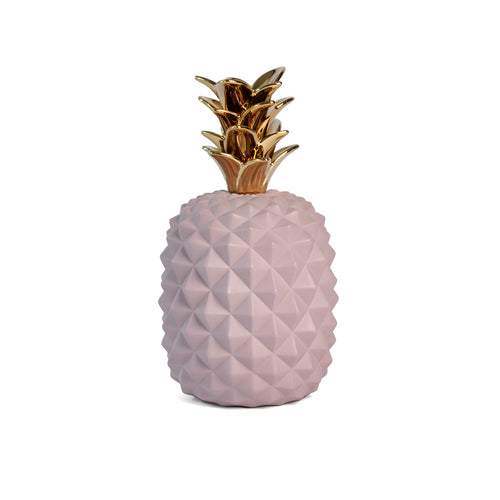 Pineapple Figurine, Pink and Gold
