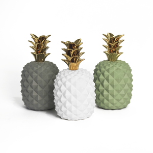 Pineapple Figurine, Green and Gold