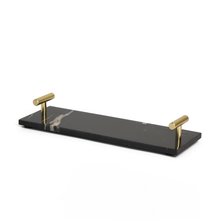 Rochefort Tray, Black Marble and Gold