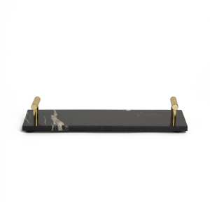 Rochefort Tray, Black Marble and Gold