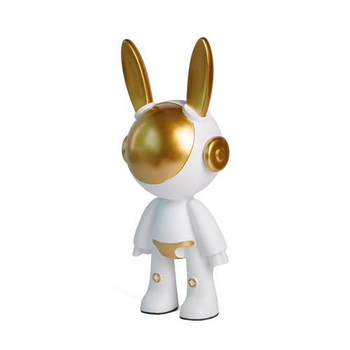 Space Bunny, White & Gold
