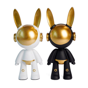 Space Bunny, White and Gold