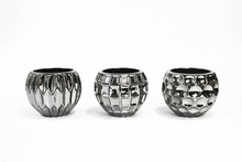 Turin Grid Vase, Silver